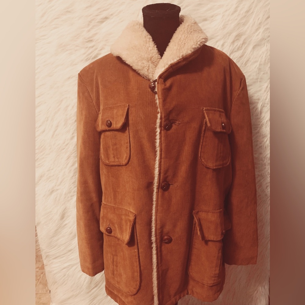 Shanhouse Corduroy Fuzzy Collar Men’s Jacket - Picture 4 of 11